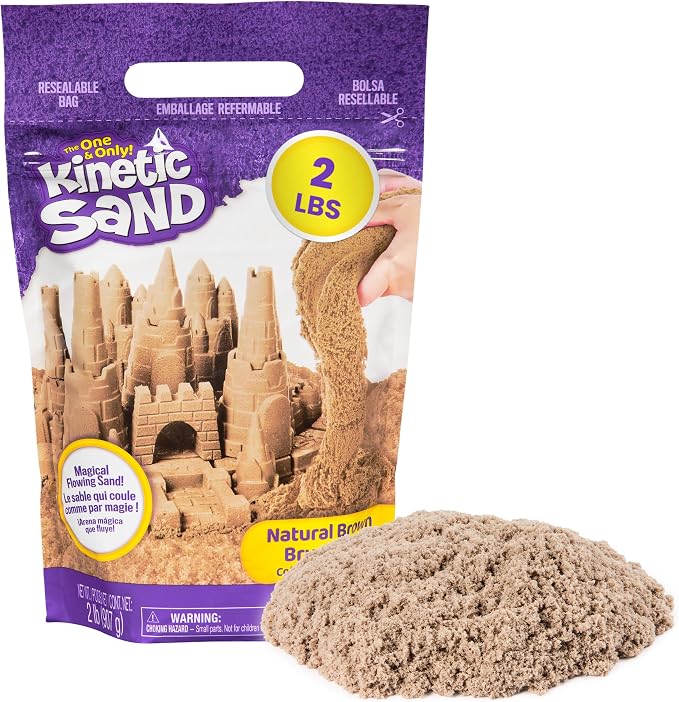 Kinetic Sand 2lb Brown, Moldable Play Sand Sensory Toys, Ages 3+ by Unknown