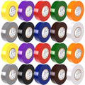 OHLECTRIC Professional Grade Vinyl Electrical Tape (20 Pack) Multicolored - 7 Mil Thick Flame-Retardant, Heat & Weather Resistant 3/4 Inch x 60 Feet | Ideal for Contractors & Electricians