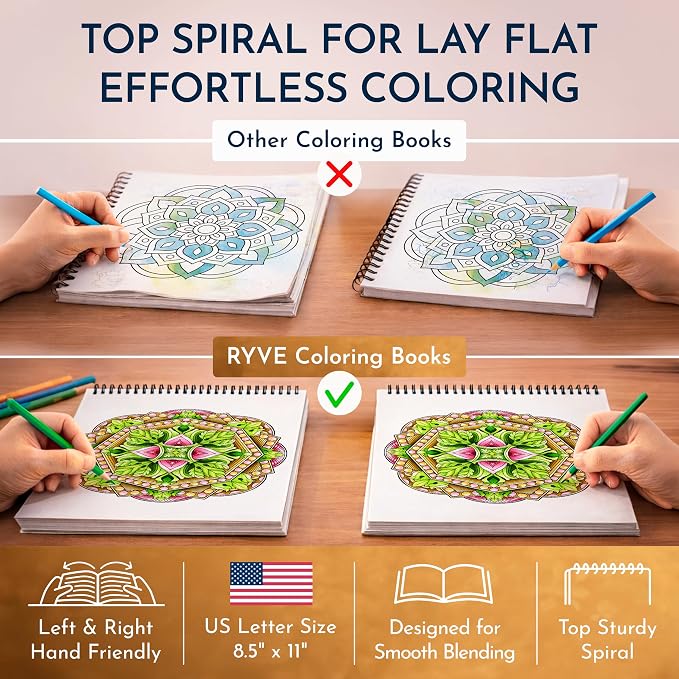 Premium Mandala Coloring Book for Adults – 50 Stress Relief Designs – 180gsm - Image 6