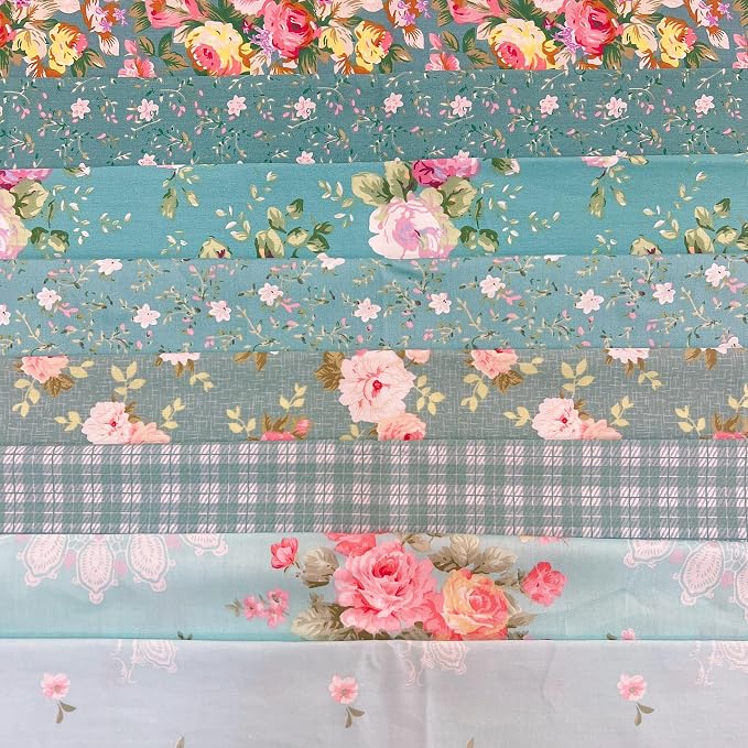 Cotton Fabric DIY Making Supplies Quilting Patchwork Fabric Fat Quarter Bundles by Antetek