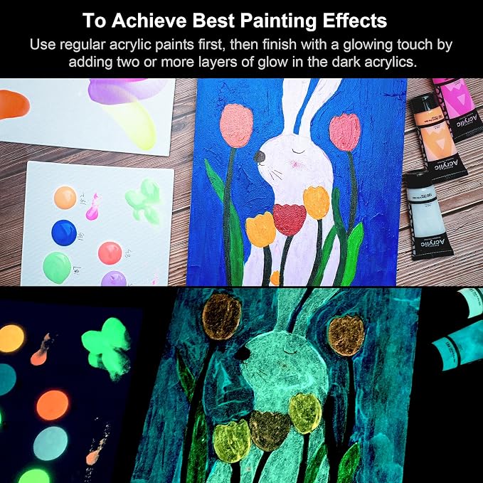 AUREUO Glow in the Dark Acrylic Paint - Image 9