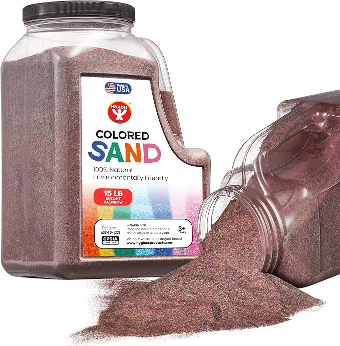 Hygloss Colored Sand for Crafts - 15 lb Bottle by HyglossProductsInc