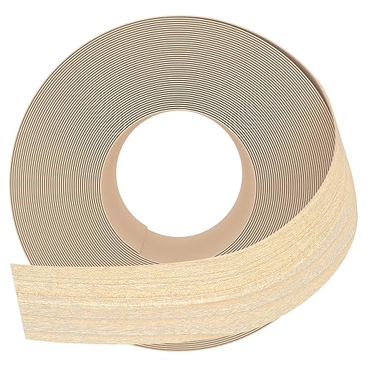 GSCIT Club Maple Edge Banding, 1 1/2 inch x 100ft Wood Edge Banding Pre-glued Flexible, Veneer Tape Banding for Cabinet Repair Furniture Restoration ZYKJ-1 1/2I-100-Maple