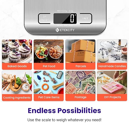 Etekcity Food Kitchen Scale, Digital Grams and Ounces, 11lb | Tare function - Image 10