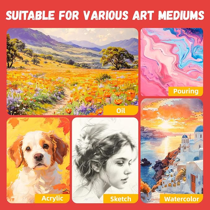 Simetufy 18x24inch 12Pcs Large Flat Canvas Boards Panels - Image 5
