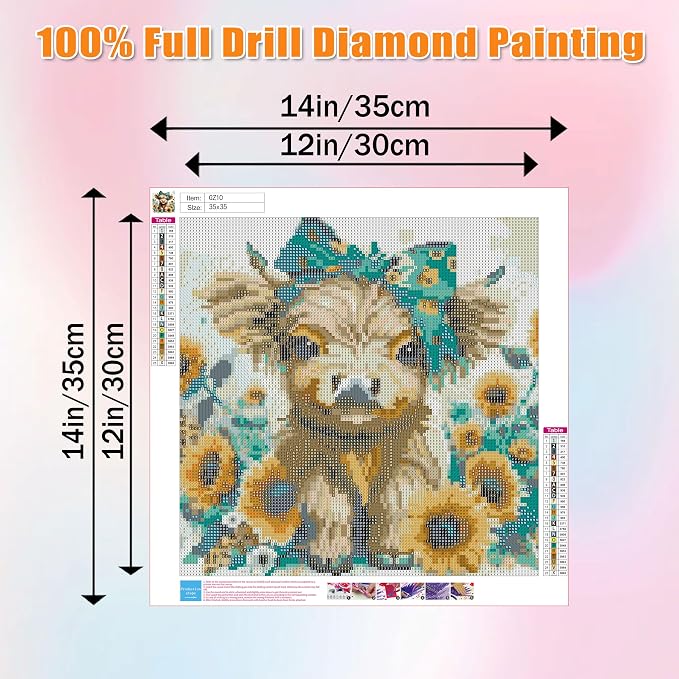 Ausanrl Cow Square Diamond Painting Kits - Image 4