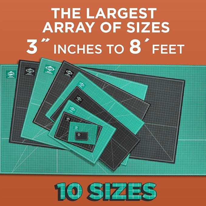 ALVIN GBM Self-Healing Cutting Mat 3.5 x 5 inch | Double-Sided Green/Black | - Image 8