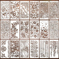 Floral Stencils for Crafts Reusable Texture Stencils Leaf Background Stencil by zosylley