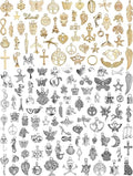 JIALEEY 150 PCS Wholesale Bulk Lots Jewelry Making Charms Mixed Antique Silver by JIALEEY