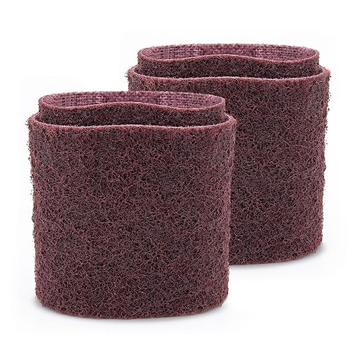 CS Unitec | 42011 | PTX Fleece - Nonwoven Sleeve. 180 Grit, 3-1/2" Diameter x 4" Width, Pack of 4 - Made in Germany