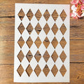 TIAMECH A4 Reusable Checkerboard Harlequin Stencil by TIAMECH