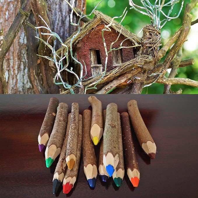 20 Pcs Natural Driftwood Pieces Approx 4.7" Length 0.2-0.8" Variable Thick - Image 4