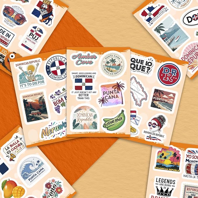 100Pcs Dominican Republic Stickers - Image 6