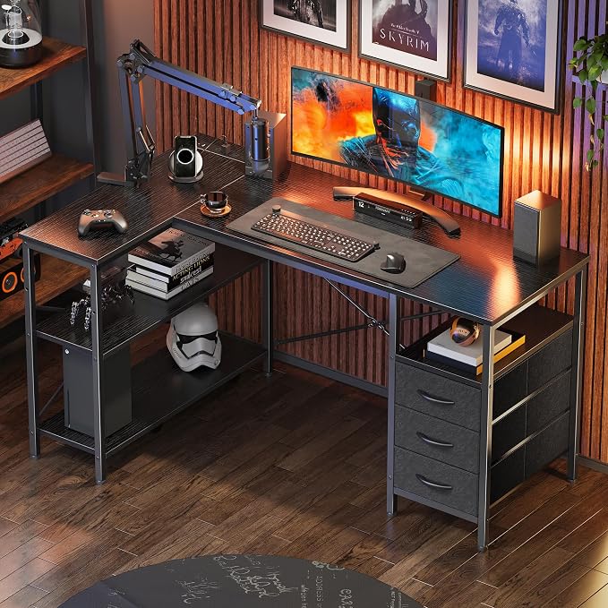 Huuger L Shaped Office Desk - Image 8