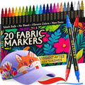 ARTISTRO 20 Fabric Markers for Clothes and Textiles – Permanent No-Bleed Fabric by ARTISTRO