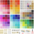 Redtwo 3mm 44500pcs 144 Colors Glass Seed Beads Kit | 7 Boxes Small Beads by Redtwo