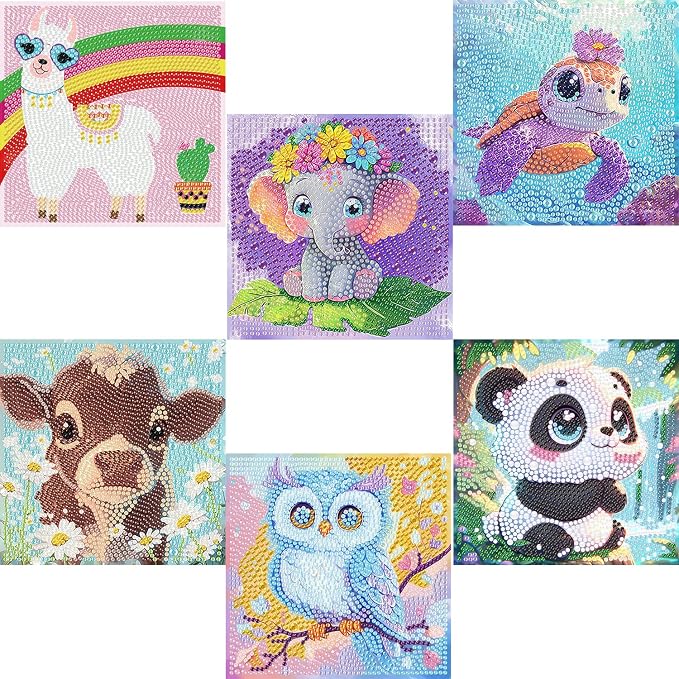 Acelii 6 Pack 5D Cow Diamond Painting Kits by Acelii