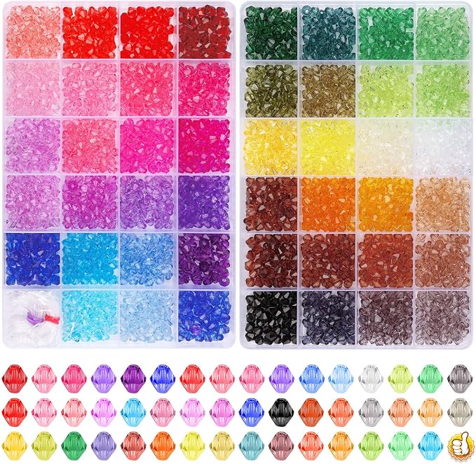 XSEINO 3760 Pieces 6mm Crystal Beads by XSEINOiscreating%EF%BC%81