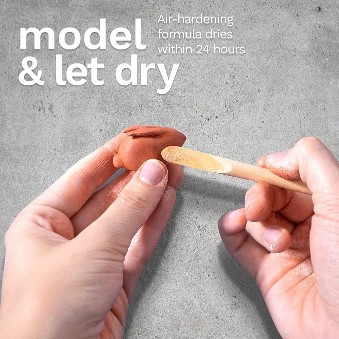 DAS Air-Hardening Modeling Clay, Terra Cotta Color, 1.1 Pound - Image 3