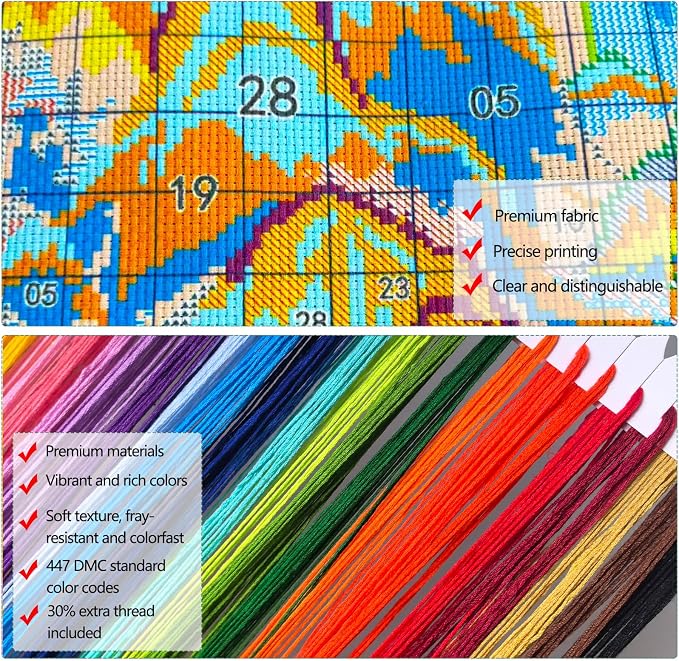 Zhenqing 11CT Stamped Cross Stitch Kit - Image 7