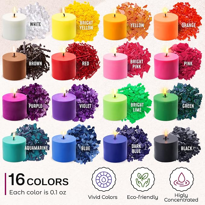 Candle Dye for Soy Wax – 16 Colors Candle Wax Dye for Candle Making - Image 2
