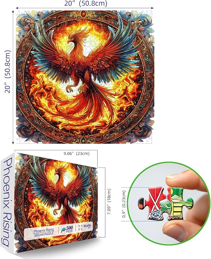 MINIWAN Phoenix Rising 500 Piece Puzzle - Image 2