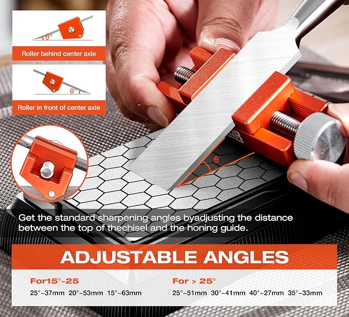 chisel sharpening jig with Honing Guide Tool Set - Image 3