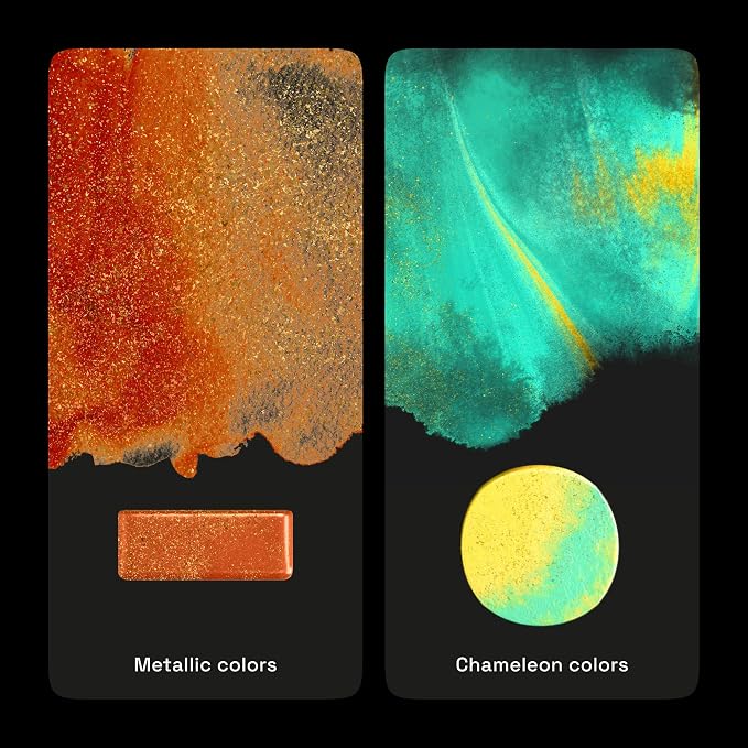ARTISTRO 18 Metallic Color Watercolor Paint Set - Image 4