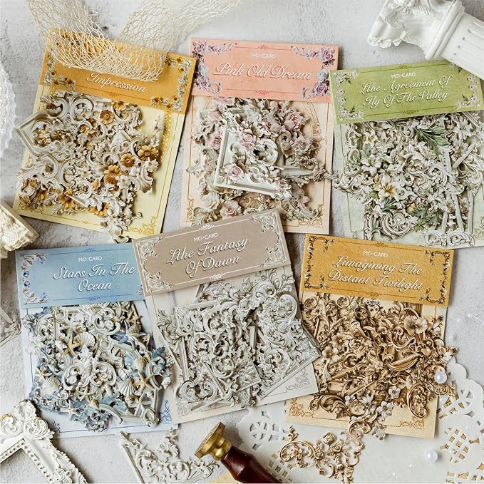 Thick Baroque Embossed Paper Corner Embellishments - Image 2