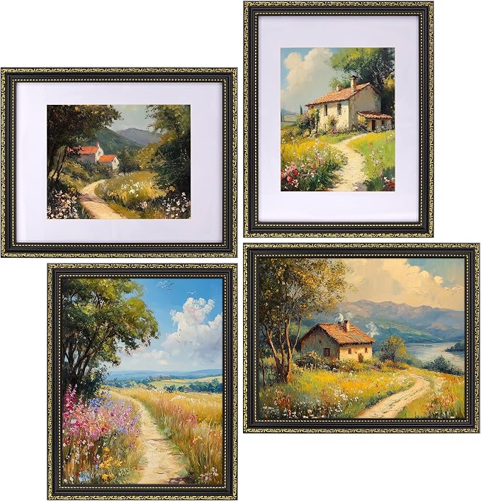 eletecpro 11x14 Vintage Picture Frame, Glass Cover, Horizontal or Vertical - Image 7