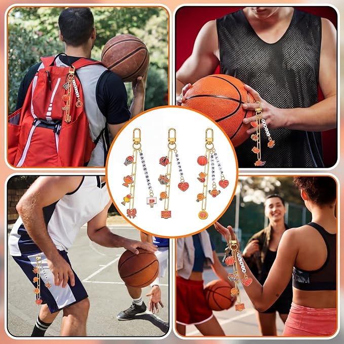 CraftyDream 558 Pcs Basketball Keychain Making Kit DIY Basketball Charms Letter - Image 5
