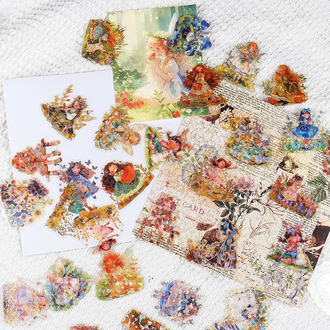 60Pcs Kawaii Girls Stickers for Journaling - Image 6