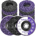 10 Pack Strip Discs 4-1/2 Inch Quick Stripping Wheel Paint Stripper for Angle Grinder Clean and Remove Paint Coating Rust Welds Oxidation for Metal and Wood (4-1/2" x 7/8")