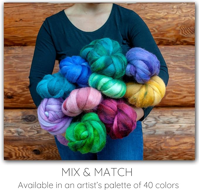 Living Dreams Yarn Wool Roving. Super Soft BFL Combed Top Pre-Drafted - Image 5