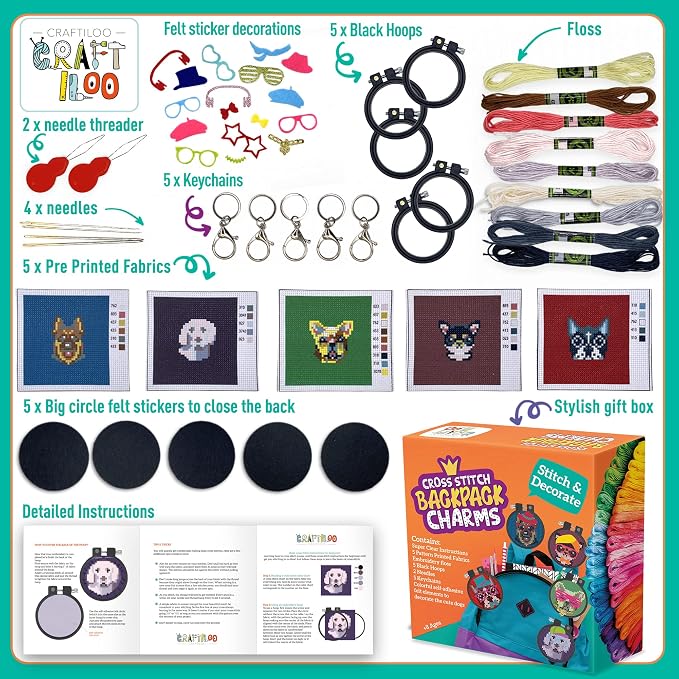 CRAFTILOO Dogs Cross Stitch Kits - Image 3