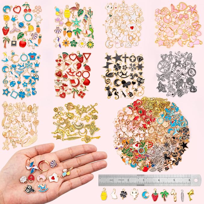 500 PCS Charms for Jewelry Making, Keychains & Craft Projects, Bulk Jewelry - Image 3