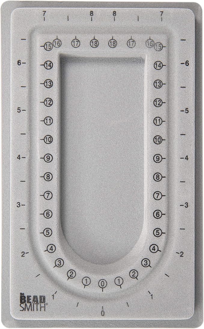 The Beadsmith Mini Bead Board, 16” U-Shaped Channel, 4 x 6.75 inches, Design by TheBeadsmith