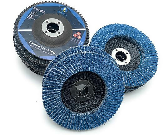 SIGNI 4" x 5/8" Premium Zirconia Flap Discs T27 10-Pack (Grit 60#)