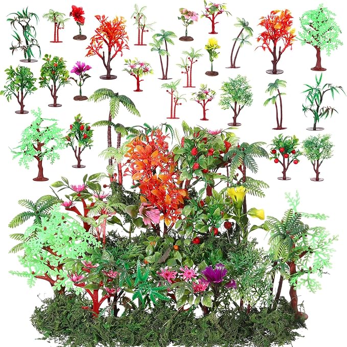 Tigeen 28 Pcs Model Trees Mixed Model by Tigeen