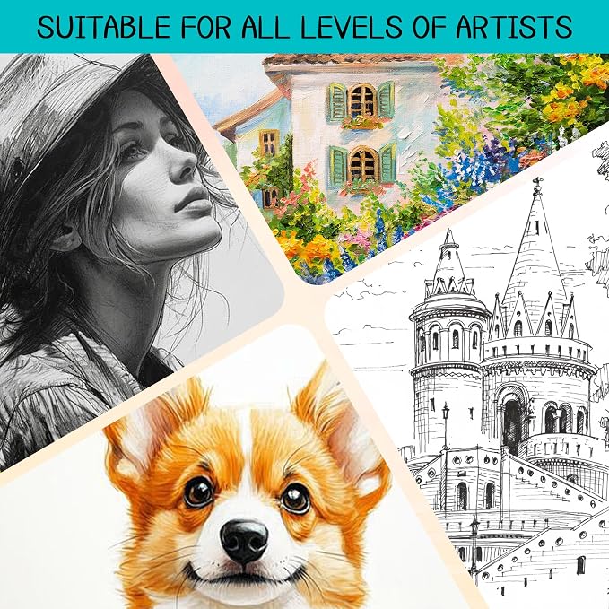 WINNER 9" x 12" Sketch Book 4 Pack, 400 Sheets Spiral Bound Art Sketchbook - Image 7
