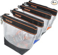 WELKINLAND 10-Inch Clear Tool Pouch Organizer - 4 Pcs Zipper Tool Bags