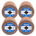 4" Burnishing Wheel 4 Pack, Wire Drawing on Metal, 100x100mm, Coarse Grit 80, Polishing & Satin Finishing