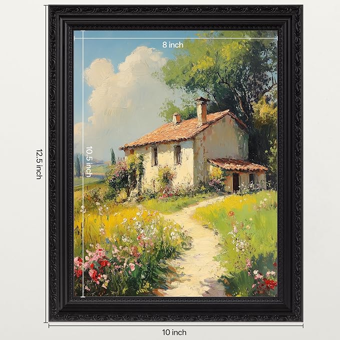 eletecpro 8.5x11 Vintage Picture Frame, Glass Cover, Horizontal or Vertical - Image 3