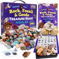 DANCING BEAR Rock, Mineral & Geodes Treasure Hunt Activity Kit Real Shark Teeth by DancingBear