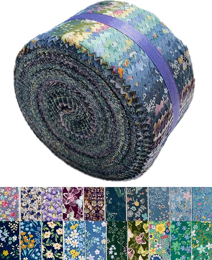 40 Strip Jelly Roll Fabric Strips by HANPATQUI