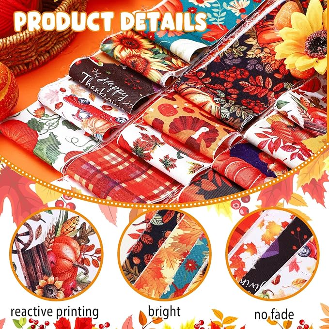 Hosuly 40 Pcs Fall Jelly Fabric - Image 2