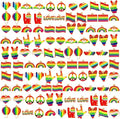 SANNIX 110Pcs Rainbow Charms Gold Enamel Charm Jewelry Making Charms Rainbow by SANNIX