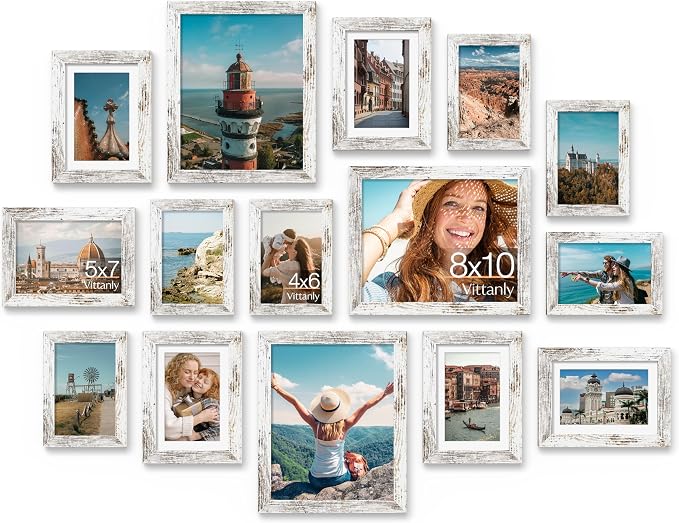 Vittanly 15 Pack Picture Frames Collage Wall Decor by Vittanly