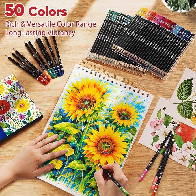 Soucolor 50 Colored Pencils -Colored Pencils Set - Image 4