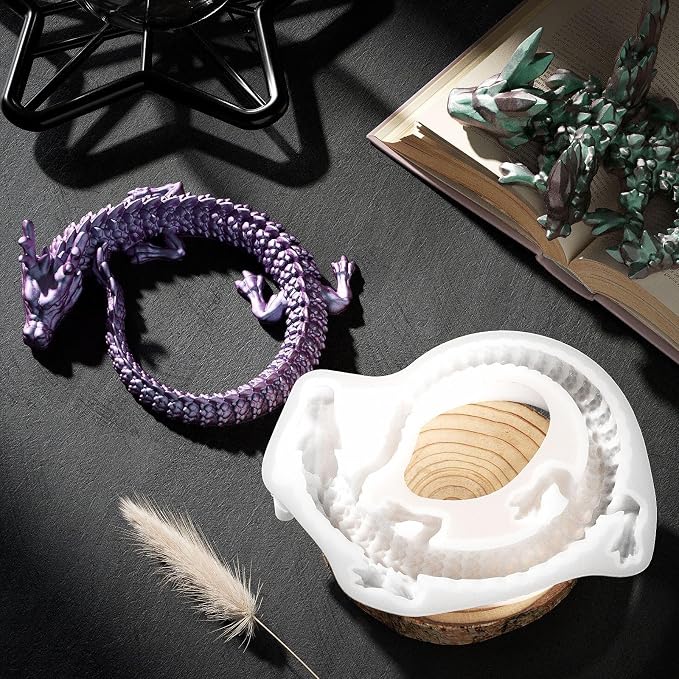Dragon Resin Molds Silicone | Flying Dragon Epoxy Resin and Plaster Ornament - Image 7